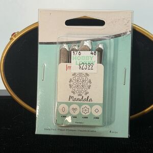 ImpressArt Mandala Henna Metal Stamp Pack, Series 1, 4 Piece NIP